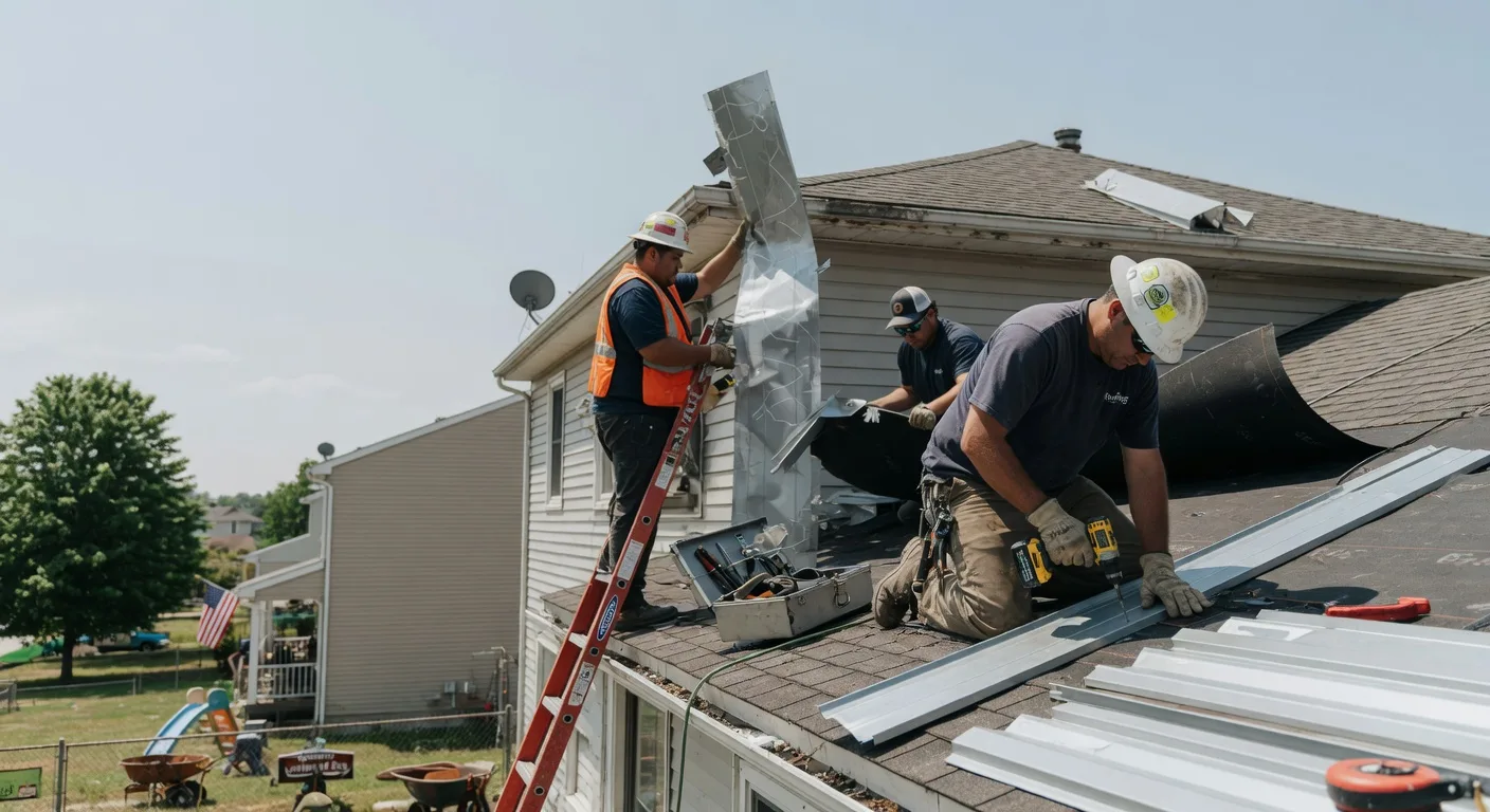 Storm Damage Metal Roof Repair in Farmington, WA
